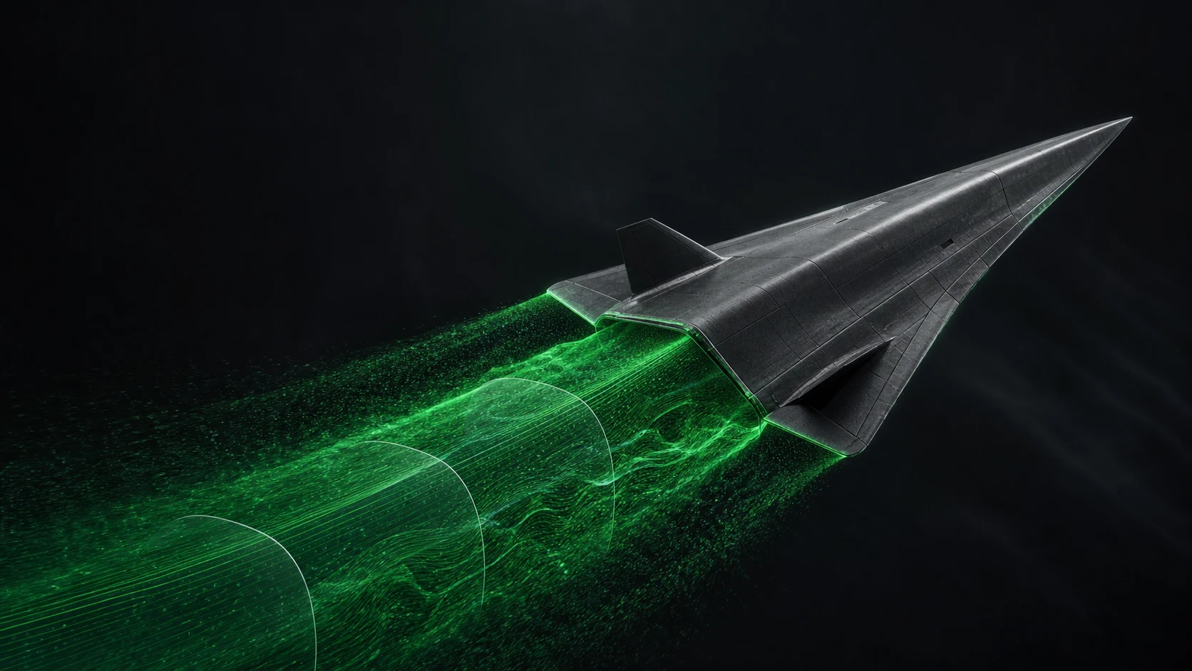 A hypersonic air-vehicle geometry transitioning into computational field slices